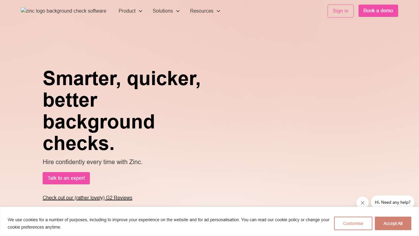 Zinc Award-winning employee background checking software